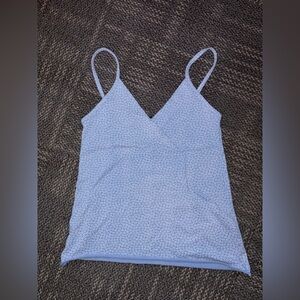 Brandy Melville Light Blue Patterned Tank Top